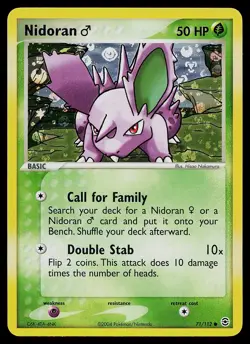 Pokemon Card - Nidoran M FireRed & LeafGreen 71/112 Common Reverse Holo - Image 1