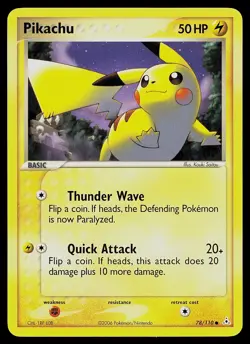 Pokemon Card - Pikachu Holon Phantoms 78/110 Common - Image 1