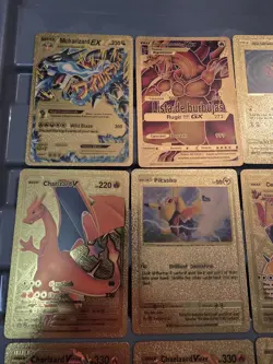 Collection Of 14 Gold Foil Pokemon Cards, Some Rare - Image 2