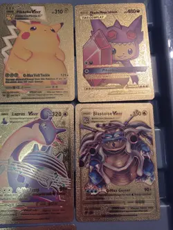 Collection Of 14 Gold Foil Pokemon Cards, Some Rare - Image 4