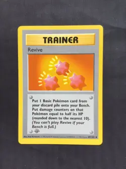 Pokemon Cards: Base Set 1st Edition Uncommon: Revive 89/102 - Image 1