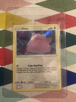 Ditto 17/18 Holo Rare Detective Pikachu Pokemon Card Trading Card - Image 1