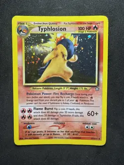 Pokemon Typhlosion TCG Neo Genesis Holo Rare Card 17/111 Unlimited - Image 1