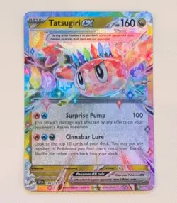 Pokemon TCG Surging Sparks Tatsugiri EX Holo Double Rare Card 142/191 - Image 1