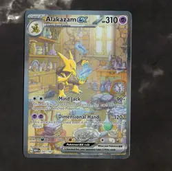 Pokemon Alakazam EX TCG Scarlet Violet-151 Holo Full Art Card 201/165 - Image 1