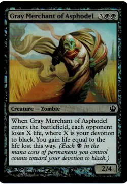 MTG: Theros: Foil Gray Merchant of Asphodel : Lightly Played Condition - Image 1
