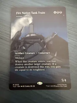 MTG Magic The Gathering Avatar Eternal-Legal Borderless Fire Nation Tank Train - Image 1