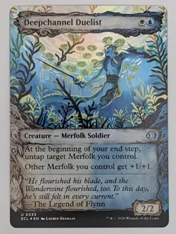 (Foil) Deepchannel Duelist (Showcase) (333) Lorwyn Eclipsed Mtg NM - Image 1