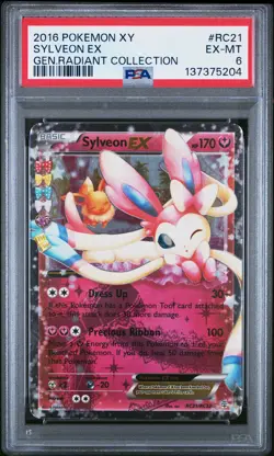 2016 Pokemon Xy Generations Radiant #RC21 Sylveon Ex Gen.Radiant PSA 6 - Image 1