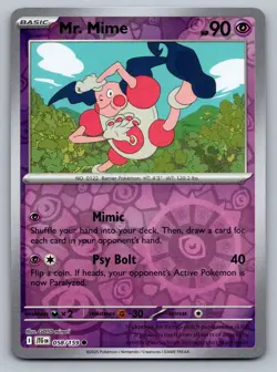 Pokemon TCG SV09: Journey Together Mr. Mime 058/159 Reverse Holo - Image 1