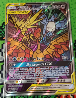 Pokemon TCG Moltres & Zapdos & Articuno - Hidden Fates Stained Glass Promo-SM210 - Image 1