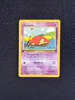 Pokemon TCG Team Rocket TR 67/82 SLOWPOKE Vintage 1st Edition - Image 1