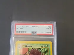 PSA 9 Gloom 36/111 Neo Genesis Pokemon Card 2000 Grade 9 MINT Slab & Sleeved - Image 3