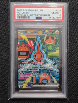 2025 Pokemon Phantasmal Flames #126 Full Art Rotom ex SIR PSA 10 Gem Mint - Image 1