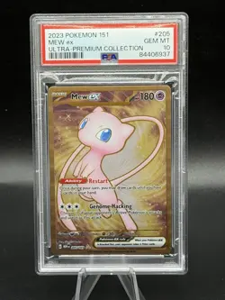 PSA 10 Pokemon 2023 Mew EN Gold Mew ex 151 Special Illustration Rare SIR #205 - Image 1