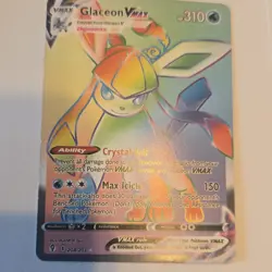 Pokemon Glaceon VMAX 208/203 Secret Rare Full Art Holo Evolving Skies 310 HP - Image 1