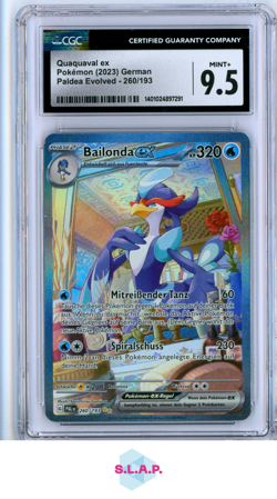 QUAQUAVAL EX PALDEA EVOLVED SPECI4L ILL RARE (HOLO) 260/193 POKEMON CGC 9 - Image 1