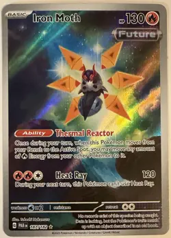 Iron Moth Pokemon (2023) Paradox Rift 187/182 Near Mint - Image 1