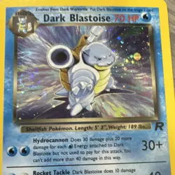 Pokemon Dark Blastoise Team Rocket Holo Rare Unlimited 3/82 70 HP 2000 - Image 2