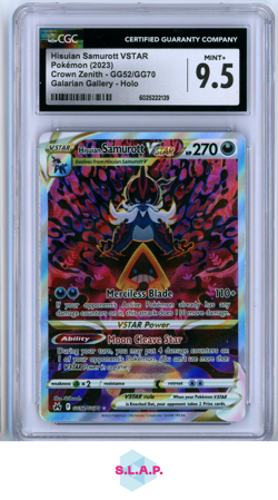 HISUIAN SAMUROTT VSTAR CROWN ZENITH GALARIAN GALL HOLO GG52/GG70 POKEMON CGC 9 - Image 1