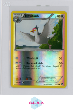 NAVITAUB POKEMON 85/114 BLACK & WHITE REVERSE HOLO GERMAN 2011 - Image 1