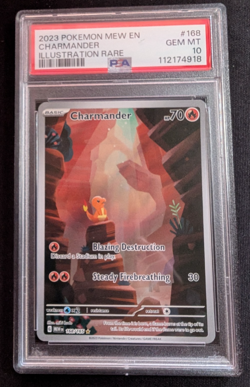 Charmander - 2023 Pokemon EN 151 Illustration Rare #168 - PSA 10 - NEW CERT! - Image 1