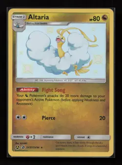 Altaria SV37/SV94 Rare Shiny Hidden Fates Shiny Vault Pokemon Near Mint - Image 1