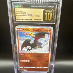 Pokemon Radiant Charizard CGC Pristine 10 Black Flame Deck 001/038 Holo JP - Image 1