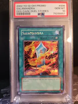 2002 YuGiOh Salamandra DDS-006 Dark Duel Stories PSA 10 GEM MINT - Image 1