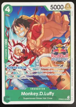 ONE PIECE CG Red Bull Double Don!! Promos Monkey.D.Luffy Complete Set - Image 3