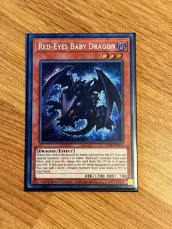Yu-Gi-Oh! Red-Eyes Baby Dragon Secret Rare Limited Edition LDS1-EN010 - Image 1