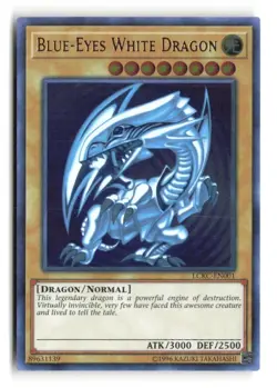 YUGIOH Blue-Eyes White Dragon LCKC-EN001 Legendary Ultra Rare Version 2 - Image 1