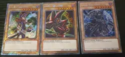 3x Dark Magician Alternative Arts RA04 Platinum Secret Rare Playset YUGIOH NM - Image 1