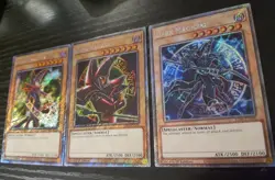 3x Dark Magician Alternative Arts RA04 Platinum Secret Rare Playset YUGIOH NM - Image 2