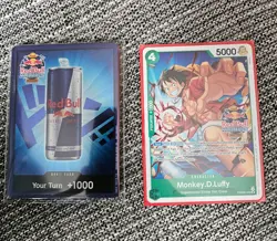One Piece Red Bull Double Don!! Promo Lot Monkey D. Luffy and 10 Don Set - Image 1