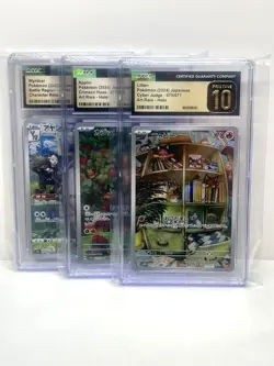 Pokemon TCG CGC Pristine 10 Japanese AR 3 Card Lot - Litten, Applin, & Wyrdeer - Image 1