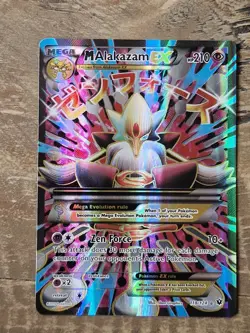Mega Alakazam EX 118/124 Fates Collide Full Art Ultra Rare Holo Pokemon Card LP - Image 1