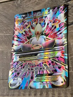 Mega Alakazam EX 118/124 Fates Collide Full Art Ultra Rare Holo Pokemon Card LP - Image 3
