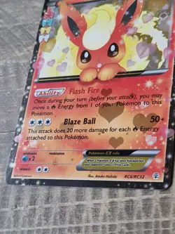 Pokemon TCG Flareon EX Holo Rare Card Radiant Collection RC6/RC32 Generations NM - Image 3