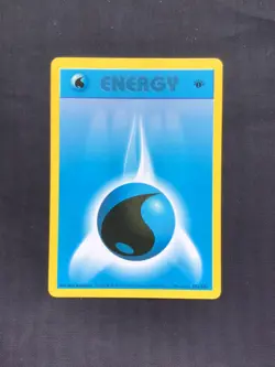 Pokemon Cards: Base Set 1st Edition Common: Water Energy 102/102 - Image 1