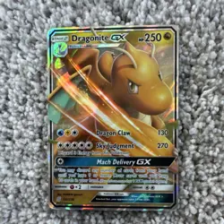 Pokemon Dragonite GX Ultra Rare Holo Unified Minds 152/236 Card 250 HP - Image 1