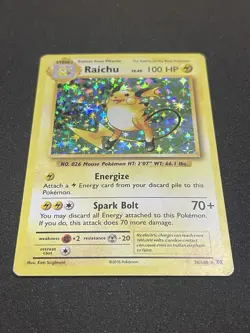 Pokemon TCG Raichu Holo Card 2016 36/108 English XY Generations MP - Image 3