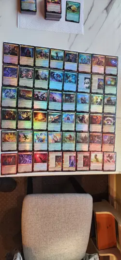 MTG Final Fantasy Foil Lot 206 Unique Cards Including Full Art Lands and More - Image 2