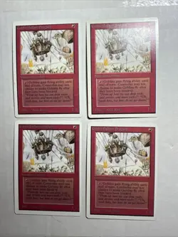MTG Unlimited Playset of 4 Goblin Balloon Brigade Vary M/NM to LP 1993 - Image 1