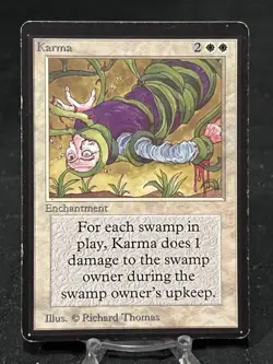 Karma - Limited Edition Beta ~LP/MP~ Magic The Gathering MTG - Image 1