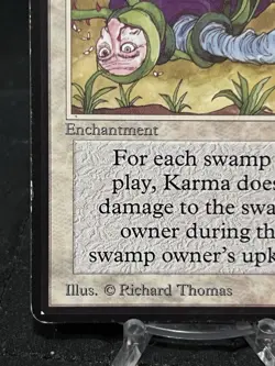 Karma - Limited Edition Beta ~LP/MP~ Magic The Gathering MTG - Image 5