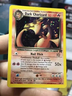 #5 Dark Charizard 4/82 Team Rocket 2000 Holo Rare WOTC Pokemon Card TCG - Image 4