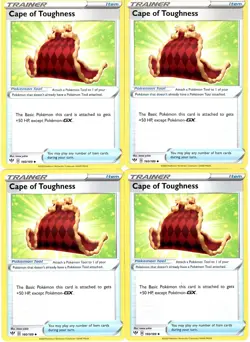 Cape of Toughness x4 - 160/189 Darkness Ablaze Pokemon Trainer Playset - Image 1