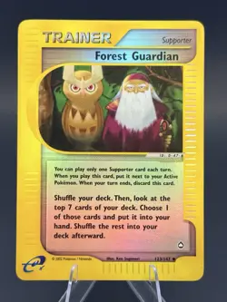 Pokemon Forest Guardian Reverse Holo #123/147 Aquapolis 2003 - Image 1