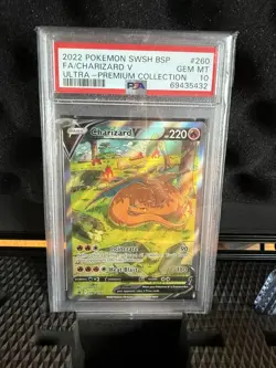 Pokemon Charizard V Ultra-Premium Coll. Full Alt Art Promo SWSH260 PSA 10 - Image 1